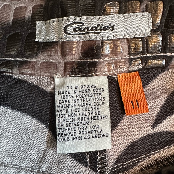 Candies snake print embossed jeans sz 11 wide leg pants NWT python animal print - Picture 6 of 9